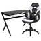 Flash Furniture Black Gaming Desk and Chair Set with Cup Holder BLN-X10D1904-WH-GG - alternate 9